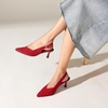 image:imageVIVAIA Addison PointedToe Slingback Sandals For Women Elegant Mid Heels With Arch SupportRuby Red