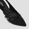 image:imageVIVAIA Adela Womens PointEase Slingback Pumps Pointed Toe Knit Upper Arch Support Mid HeelBlack