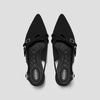 image:imageVIVAIA Adela Womens PointEase Slingback Pumps Pointed Toe Knit Upper Arch Support Mid HeelBlack