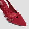 image:imageVIVAIA Adela Womens PointEase Slingback Pumps Pointed Toe Knit Upper Arch Support Mid HeelRuby Red