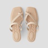 image:imageVIVAIA Alina SquareToe Kitten Heel Strappy SandalsAlmond