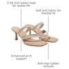 image:imageVIVAIA Alina SquareToe Kitten Heel Strappy SandalsAlmond