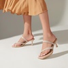 image:imageVIVAIA Alina SquareToe Kitten Heel Strappy SandalsAlmond