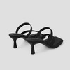image:imageVIVAIA Alina SquareToe Kitten Heel Strappy SandalsBlack