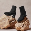 image:imageVIVAIA Amanda Womens Ankle Boots Almond Toe Block Heel Booties Comfortable Water Repellent Walking Boots for Fall Winter Daily OutfitBlack