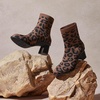 image:imageVIVAIA Amanda Womens Ankle Boots Almond Toe Block Heel Booties Comfortable Water Repellent Walking Boots for Fall Winter Daily OutfitBrown Leopard