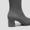 image:imageVIVAIA Amanda Womens Ankle Boots Almond Toe Block Heel Booties Comfortable Water Repellent Walking Boots for Fall Winter Daily OutfitRich Grey