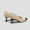 image:imageVIVAIA Anna Womens Pointed Toe Mid Heel Dress Pumps for Office Work WeddingCream IvoryBlack