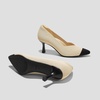 image:imageVIVAIA Anna Womens Pointed Toe Mid Heel Dress Pumps for Office Work WeddingCream IvoryBlack