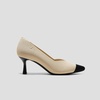 image:imageVIVAIA Anna Womens Pointed Toe Mid Heel Dress Pumps for Office Work WeddingCream IvoryBlack