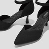 image:imageVIVAIA Arabella Womens PointedToe Ankle Strap Pumps Arch Support Adjustable Strap Mid HeelBlack