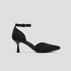 image:imageVIVAIA Arabella Womens PointedToe Ankle Strap Pumps Arch Support Adjustable Strap Mid HeelBlack