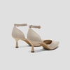 image:imageVIVAIA Arabella Womens PointedToe Ankle Strap Pumps Arch Support Adjustable Strap Mid HeelGolden Almond