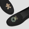 image:imageVIVAIA Audrey Embroidered Loafers RoundToe Smart Casual Comfortable Slip OnBlack  Gingerbread Man