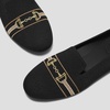 image:imageVIVAIA Audrey Embroidered Loafers RoundToe Smart Casual Comfortable Slip OnBlack  Horsebit