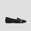 image:imageVIVAIA Audrey Embroidered Loafers RoundToe Smart Casual Comfortable Slip OnBlack  Horsebit