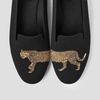 image:imageVIVAIA Audrey Embroidered Loafers RoundToe Smart Casual Comfortable Slip OnBlackcheetah