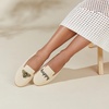 image:imageVIVAIA Audrey Embroidered Loafers RoundToe Smart Casual Comfortable Slip OnCream Ivorybee Happy