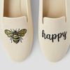 image:imageVIVAIA Audrey Embroidered Loafers RoundToe Smart Casual Comfortable Slip OnCream Ivorybee Happy