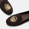 image:imageVIVAIA Audrey Embroidered Loafers RoundToe Smart Casual Comfortable Slip OnDark Chocolate  Owl