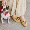 image:imageVIVAIA Audrey Embroidered Loafers RoundToe Smart Casual Comfortable Slip OnGinger Yellow  French Bulldogs