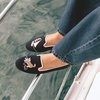 image:imageVIVAIA Audrey Embroidered Loafers RoundToe Smart Casual Comfortable Slip OnNavyCream Ivorysailor Corgi
