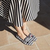 image:imageVIVAIA Audrey Embroidered Loafers RoundToe Smart Casual Comfortable Slip OnNavyIvory Multi Stripedog