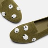 image:imageVIVAIA Audrey Embroidered Loafers RoundToe Smart Casual Comfortable Slip OnOlive Drab  Blacknose Sheep