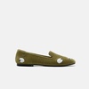 image:imageVIVAIA Audrey Embroidered Loafers RoundToe Smart Casual Comfortable Slip OnOlive Drab  Blacknose Sheep