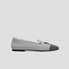 image:imageVIVAIA Audrey Embroidered Loafers RoundToe Smart Casual Comfortable Slip OnOyster GreyRich Grey  Moo Cat
