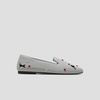 image:imageVIVAIA Audrey Embroidered Loafers RoundToe Smart Casual Comfortable Slip OnOyster Greytuxedo Cats