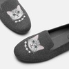 image:imageVIVAIA Audrey Embroidered Loafers RoundToe Smart Casual Comfortable Slip OnRich Grey  Silver British Cat