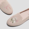 image:imageVIVAIA Audrey Embroidered Loafers RoundToe Smart Casual Comfortable Slip OnRose Goldbouquet