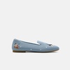 image:imageVIVAIA Audrey Embroidered Loafers RoundToe Smart Casual Comfortable Slip OnSmoky Blue  Skiing Cats