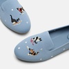 image:imageVIVAIA Audrey Embroidered Loafers RoundToe Smart Casual Comfortable Slip OnSmoky Blue  Skiing Cats