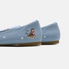 image:imageVIVAIA Audrey Embroidered Loafers RoundToe Smart Casual Comfortable Slip OnSmoky Blue  Skiing Cats