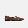 image:imageVIVAIA Audrey Embroidered Loafers RoundToe Smart Casual Comfortable Slip OnTawny  Beagle Sled