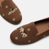 image:imageVIVAIA Audrey Embroidered Loafers RoundToe Smart Casual Comfortable Slip OnTawny  Beagle Sled