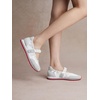 image:imageVIVAIA Ayla Womens Mary Jane Flats  Satin Round Toe Ballet Sneakers with Elastic Strap Lightweight Cushioned Walking Shoes Comfortable Dressy SneakerinaWhiteOff Grey