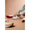 image:imageVIVAIA Ayla Womens Mary Jane Flats  Satin Round Toe Ballet Sneakers with Elastic Strap Lightweight Cushioned Walking Shoes Comfortable Dressy SneakerinaWhiteOff Grey