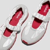 image:imageVIVAIA Ayla Womens Mary Jane Flats  Satin Round Toe Ballet Sneakers with Elastic Strap Lightweight Cushioned Walking Shoes Comfortable Dressy SneakerinaWhiteOff Grey