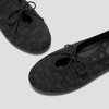 image:imageVIVAIA Camora Womens Bow Flats Round Toe Lace up Elegant Ballet Flats Comfortable Soft Knit Washable ShoesBlack Floral