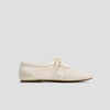 image:imageVIVAIA Carey Square Toe Mesh Flats for Women Breathable RaffiaInspired Knit Walking Ballet Shoes with Collapsible Heel Lightweight Travel Summer SneakerinasCream