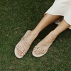 image:imageVIVAIA Carla Womens RoundToe Flat Sandals Comfortable Cushioned SlipOn Slides for SummerDoeskin Rustic Cable