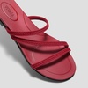 image:imageVIVAIA Carla Womens RoundToe Flat Sandals Comfortable Cushioned SlipOn Slides for SummerRuby Red Rustic Cable