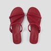 image:imageVIVAIA Carla Womens RoundToe Flat Sandals Comfortable Cushioned SlipOn Slides for SummerRuby Red Rustic Cable
