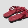 image:imageVIVAIA Carla Womens RoundToe Flat Sandals Comfortable Cushioned SlipOn Slides for SummerRuby Red Rustic Cable