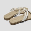 image:imageVIVAIA Carla Womens RoundToe Flat Sandals Comfortable Cushioned SlipOn Slides for SummerWhite  Nude Peach Rustic Cable