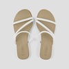 image:imageVIVAIA Carla Womens RoundToe Flat Sandals Comfortable Cushioned SlipOn Slides for SummerWhite  Nude Peach Rustic Cable