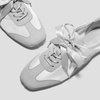 image:imageVIVAIA Carol Womens Square Toe Jogger Sneakerina Comfortable Satin Fahion Ballet Sneakers BarefootLike Non Slip Walking Shoes for Daily DressGrey Silver